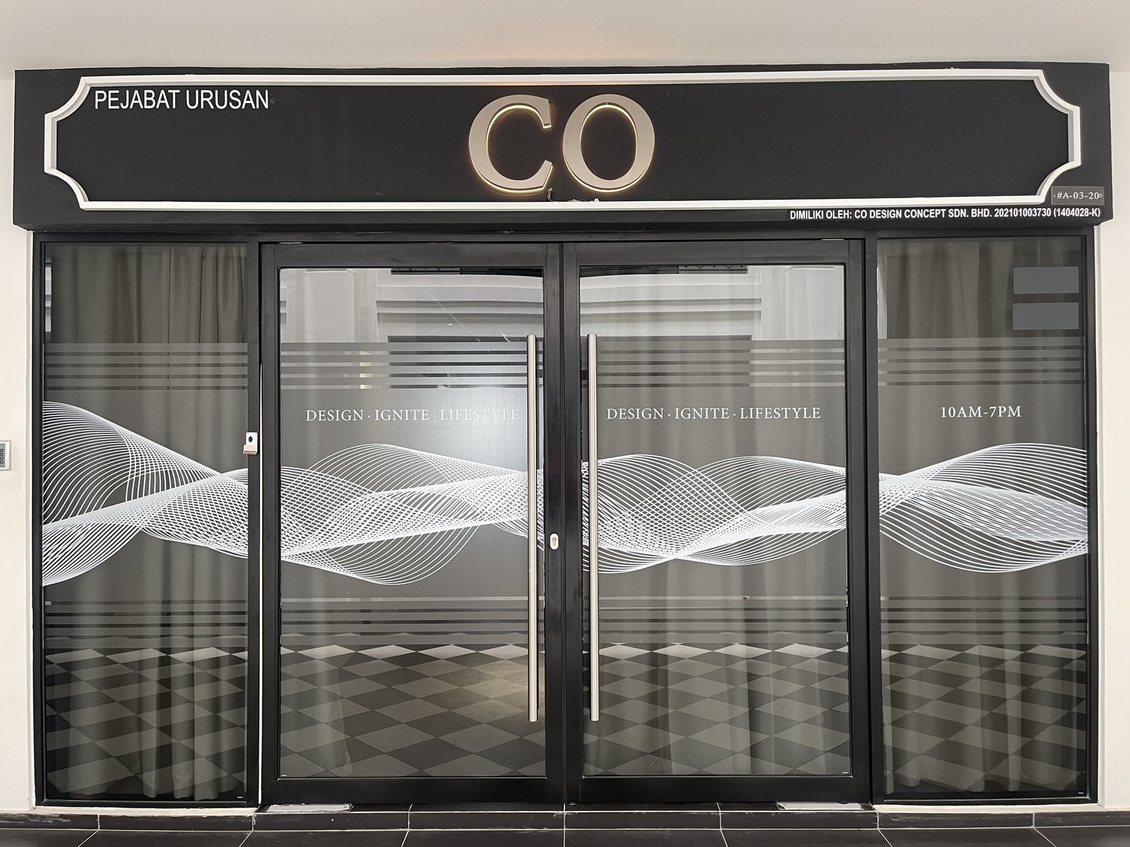 Front view of Co Design Concept JB office with company signage